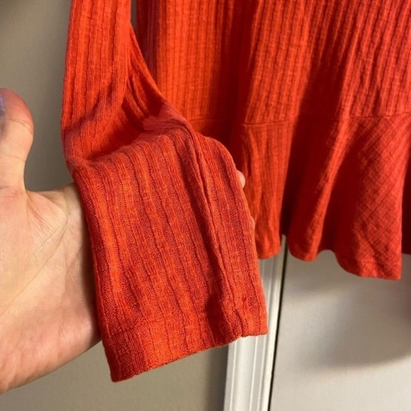 Maeve Anthropologie Bold Orange Turtleneck knit top Small - Picture 2 of 6
